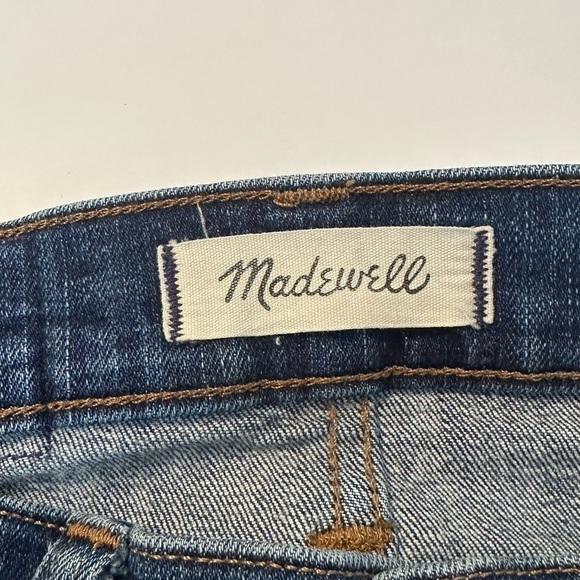 Madewell Slim Straight Mid Rise Blue Jeans - Size 27 - Picture 3 of 16